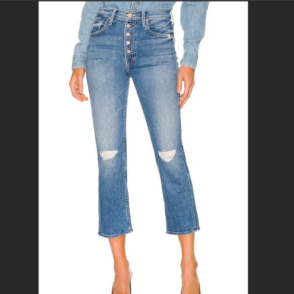 MOTHER denim - Tomcat Pixie Crop Jean - Cut and Pasted - Size 26 - Picture 2 of 7